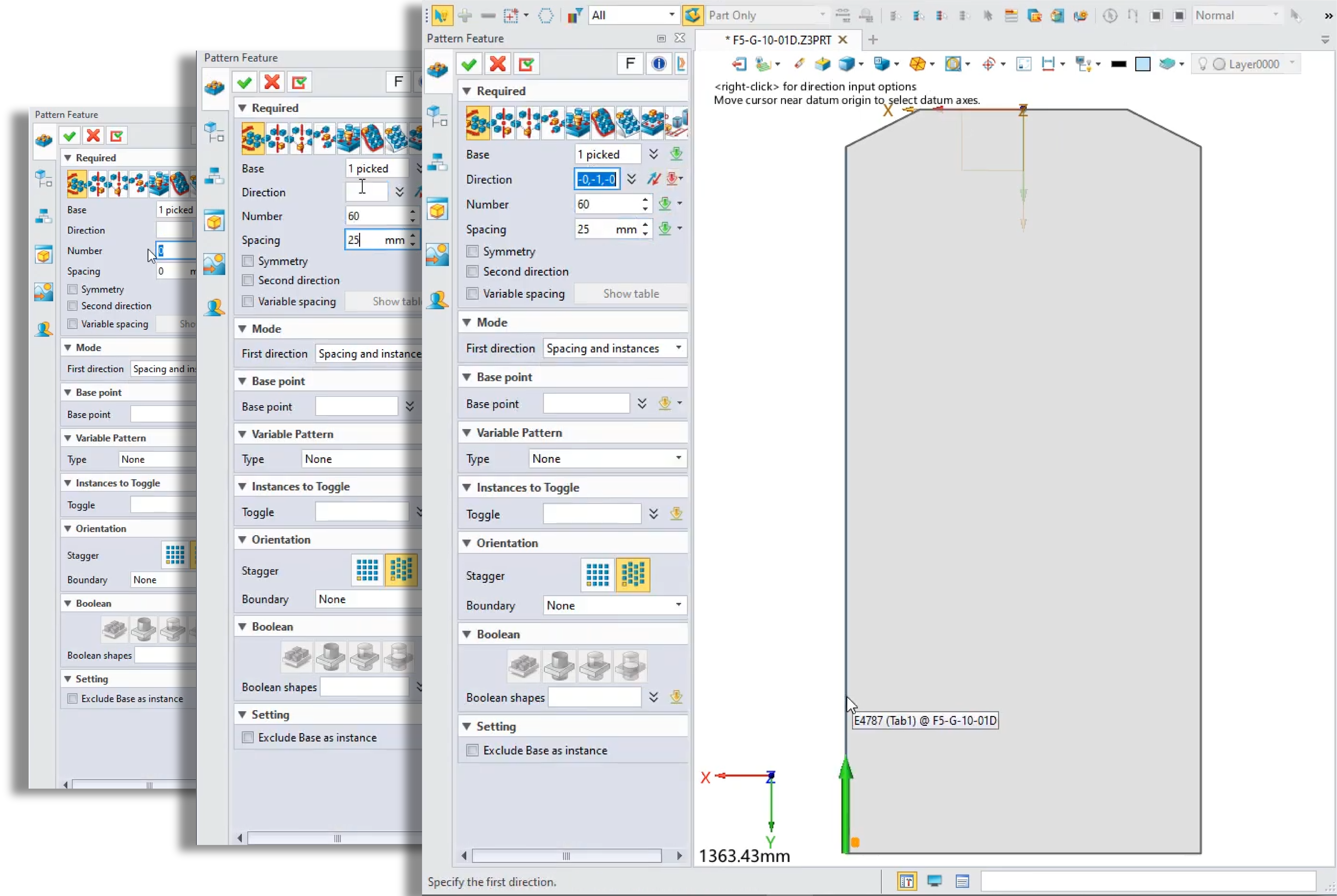 Parameter ZW3D Pattern Parameter ZW3D Pattern
