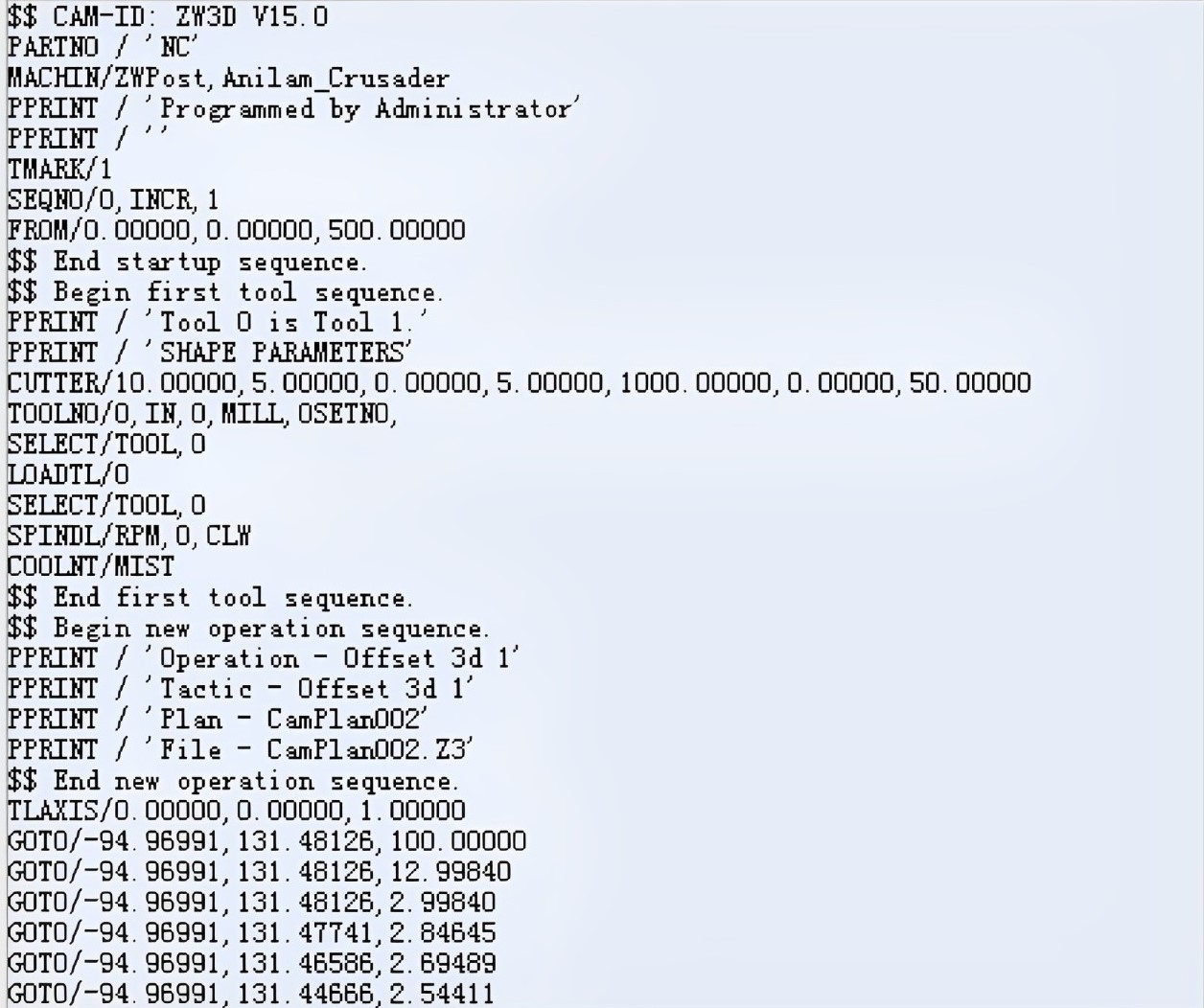 ZW3D CAM 2-axis NC Code ZW3D CAM 2-axis NC Code