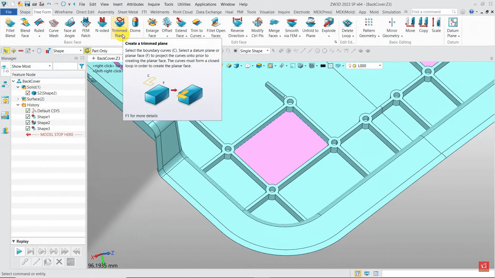 ปิดผิวและซ่อมแซม Surface ใน ZW3D ปิดผิวและซ่อมแซม Surface ใน ZW3D