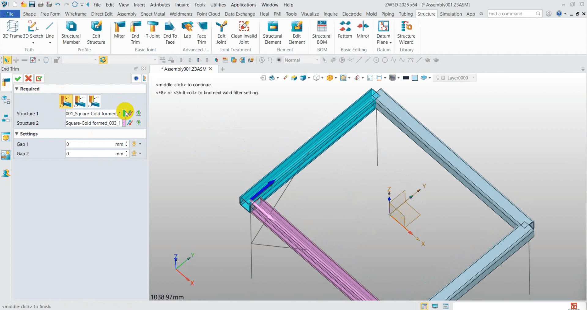 End Trim ZW3D