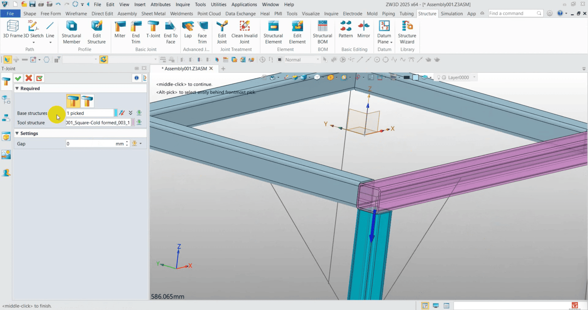T-Joint ZW3D