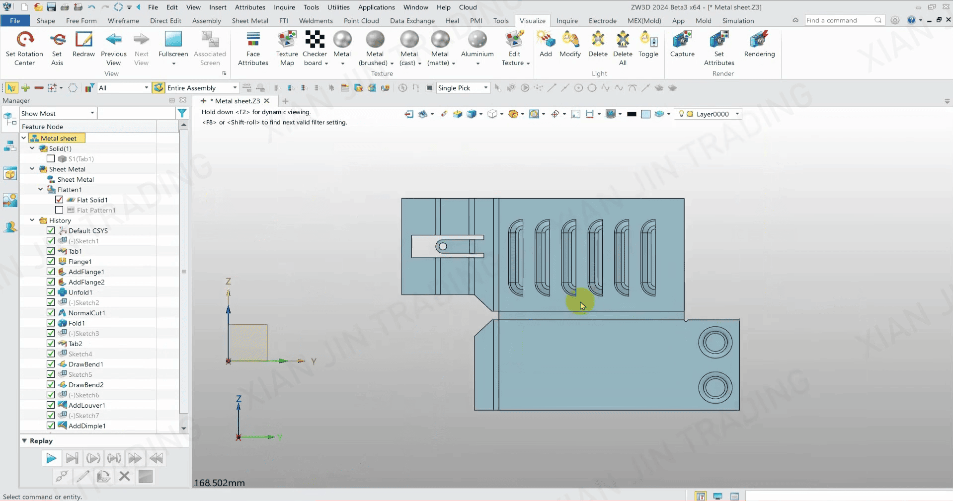 ZW3D การใช้งาน ภาพคลี่
