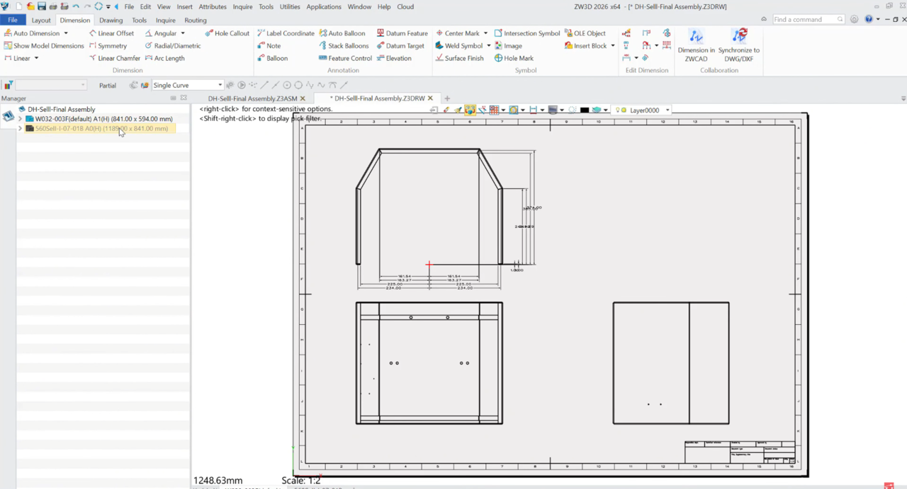 ZW3D 2026 Drawing Efficiency Sheet Metal