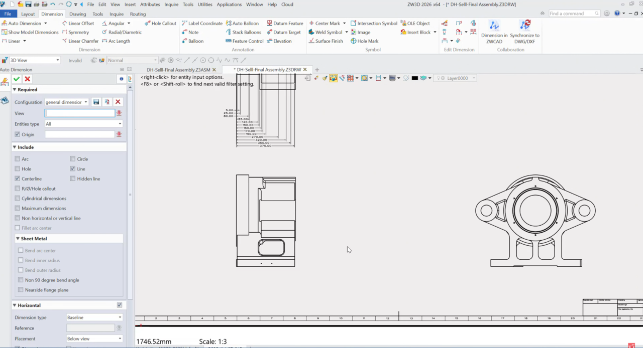 ZW3D 2026 Drawing Efficiency Template