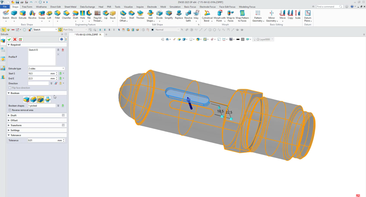 ZW3D 2026 Slot and Thread | ร่องรูปแบบใหม่ที่สร้างได้ในคลิกเดียว