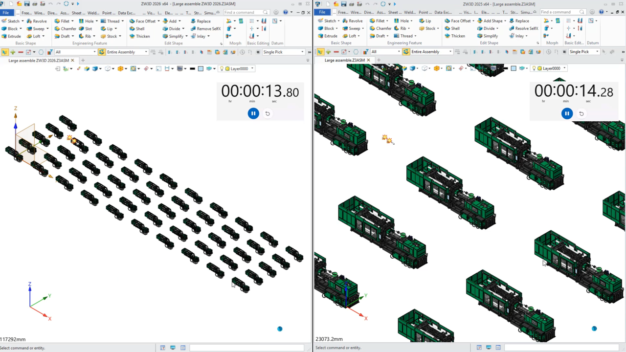 ZW3D 2026 Design Efficiency Improvement | การเปิดแบบแปลนประกอบขนาดใหญ่ เร็วกว่าที่เคย