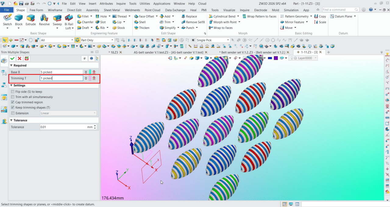 ZW3D Trim Multi Shape -03