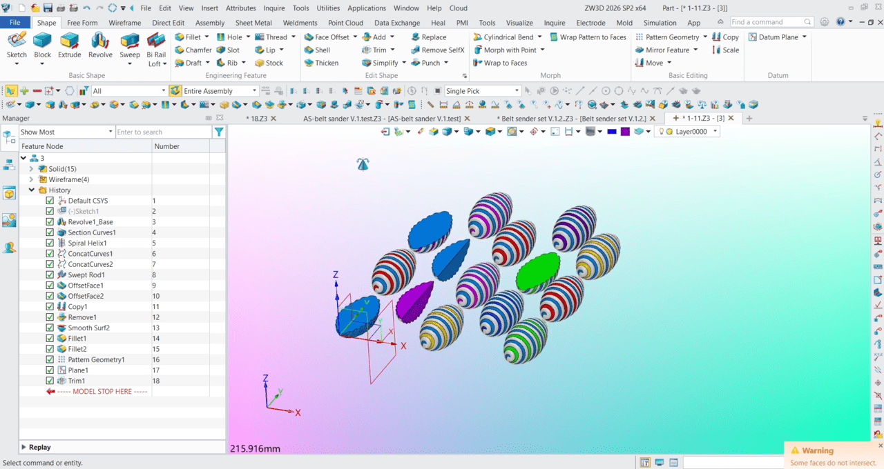 ZW3D Trim Multi Shape -00