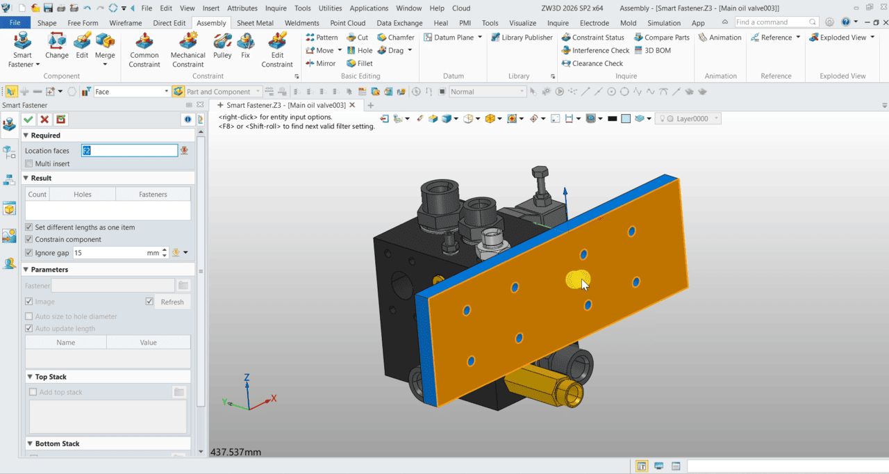 ZW3D Smart Fastener - 02