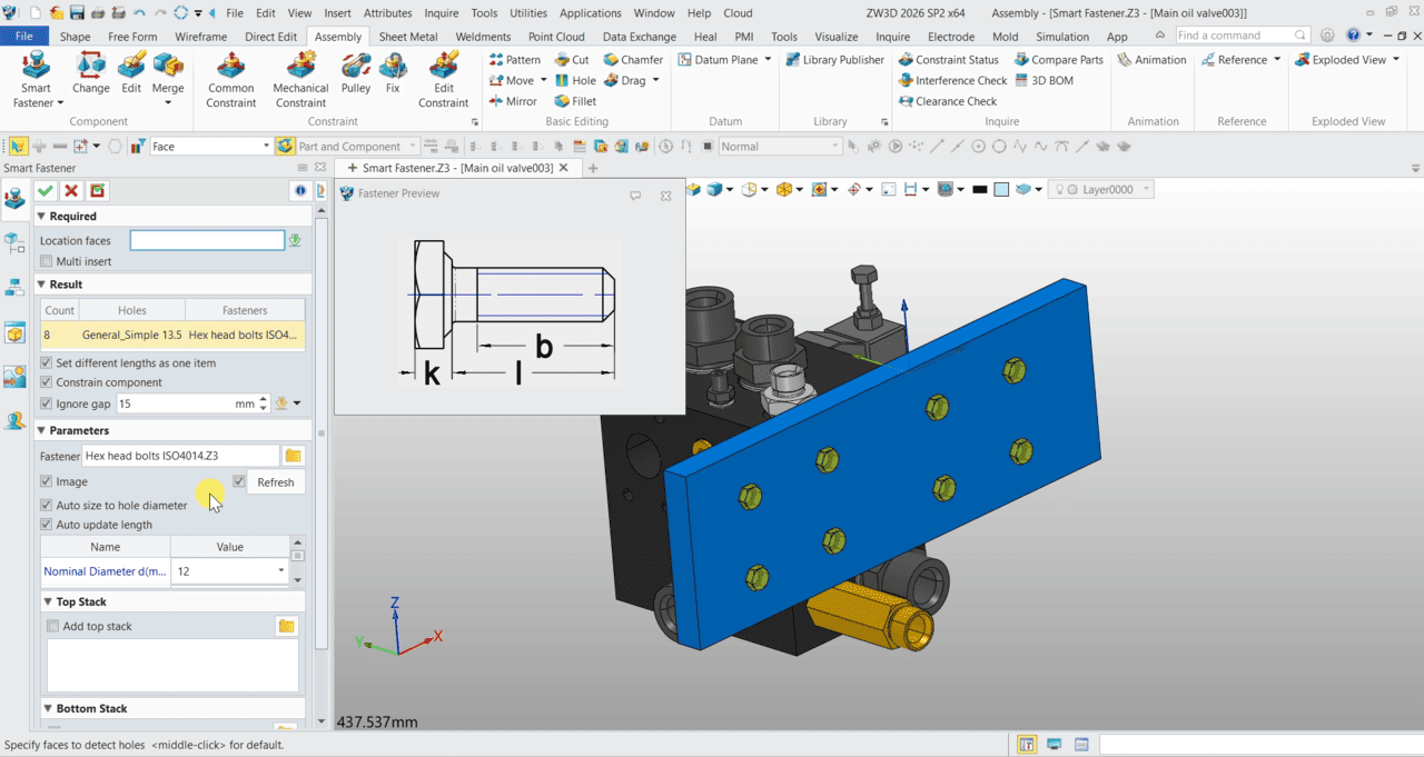 ZW3D Smart Fastener - 04